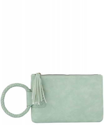Fashion Tassel Cuff Handle Clutch Bag TD-0018 MINT